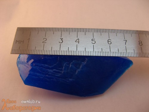 За дев'ять днів кристал виріс більш ніж на сім сантиметрів в довжину - досить непоганий результат