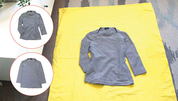коли фотографуєте   блузки   , Кофти, светри ви можете змусити їх виглядати злегка зім'ятими або ідеально рівними (на знімку внизу)