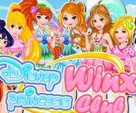 Категорія   принцеси Диснея   - Оригінальна назва Disney Princess Winx Club   Ви повинні допомогти дівчатам перетворитися зі звичайних принцес, які живуть в замку, в справжнісіньких фей Вінкс